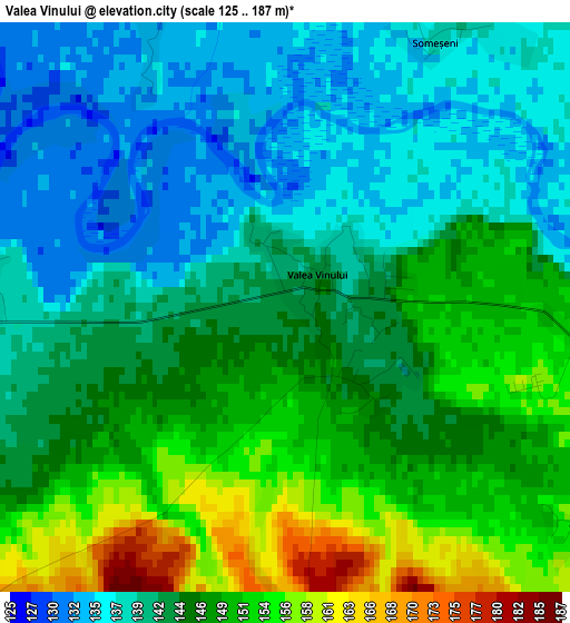 Valea Vinului elevation map