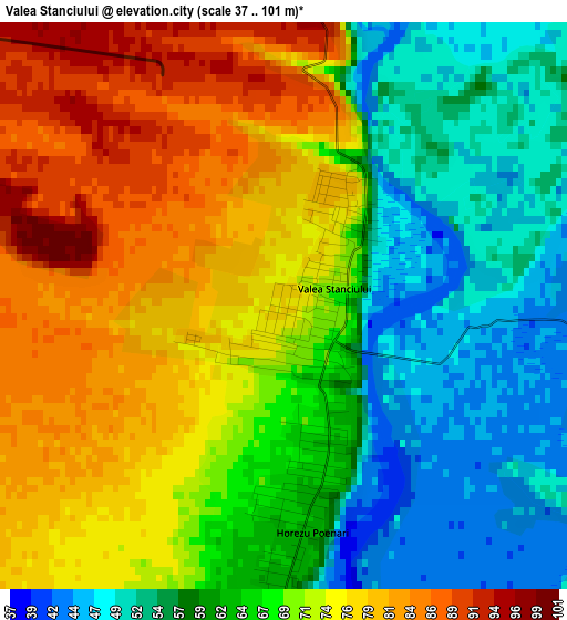 Valea Stanciului elevation map