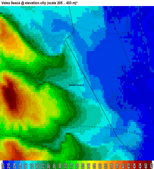 Valea Seacă elevation map