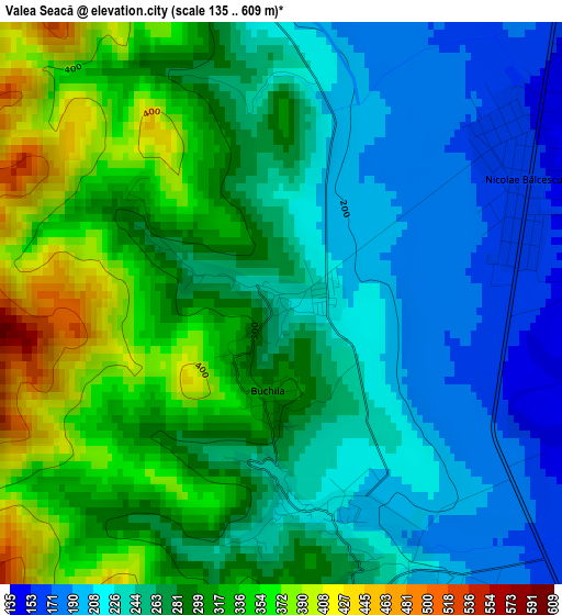 Valea Seacă elevation map