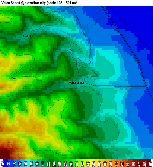 Valea Seacă elevation map