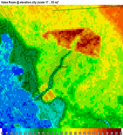 Valea Roșie elevation map