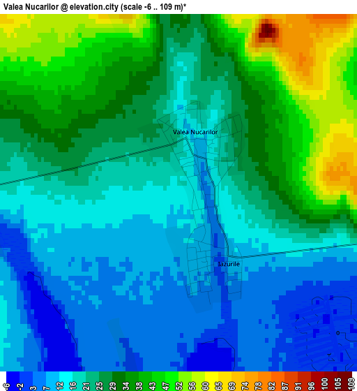 Valea Nucarilor elevation map