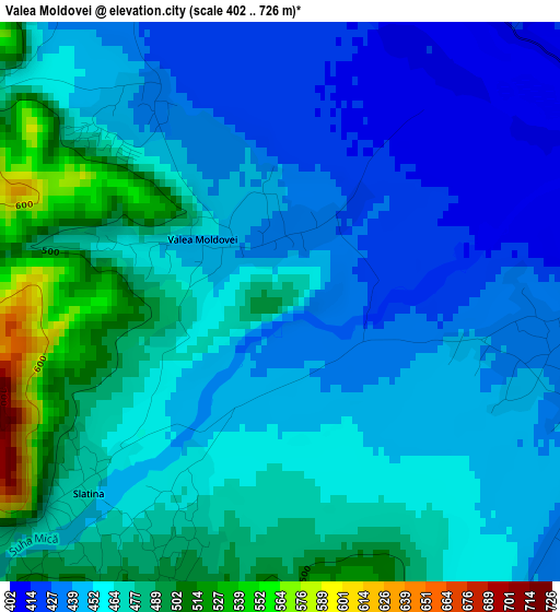 Valea Moldovei elevation map