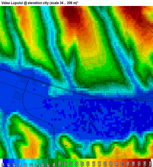 Valea Lupului elevation map