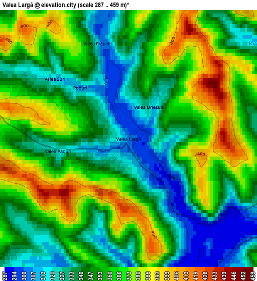 Valea Largă elevation map