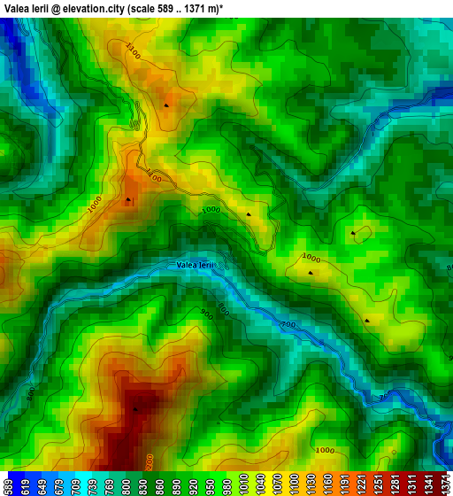 Valea Ierii elevation map