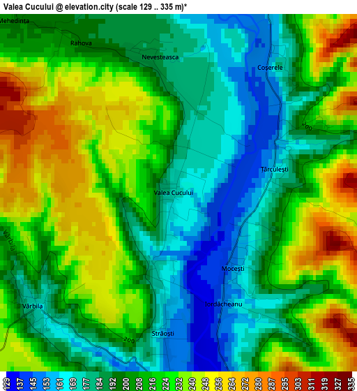 Valea Cucului elevation map