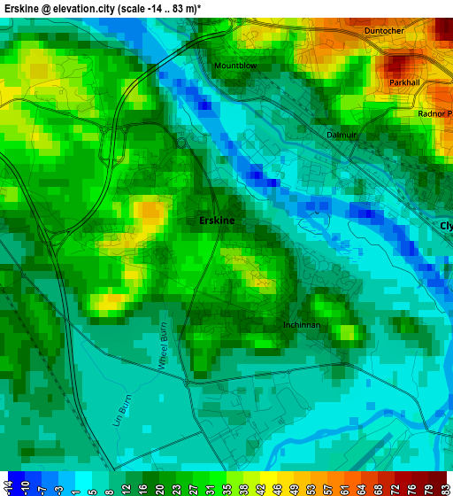 Erskine elevation map