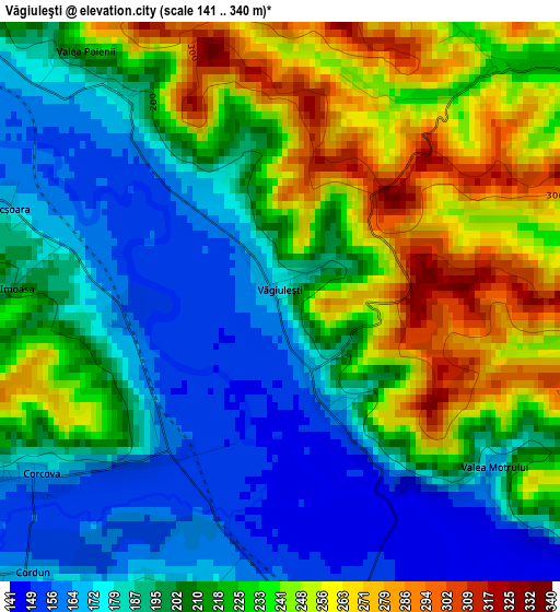 Văgiuleşti elevation map