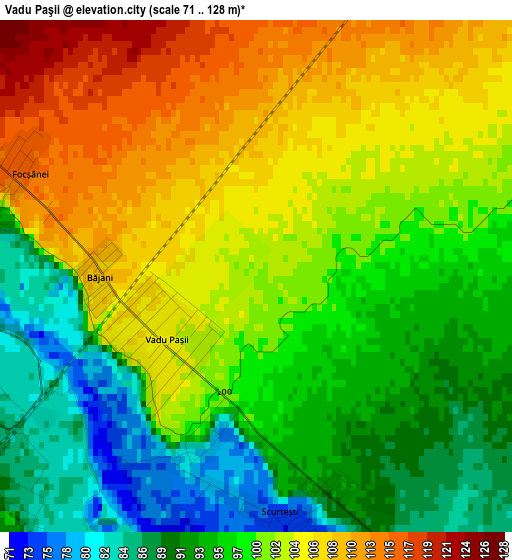 Vadu Paşii elevation map