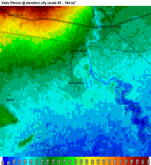 Vadu Părului elevation map