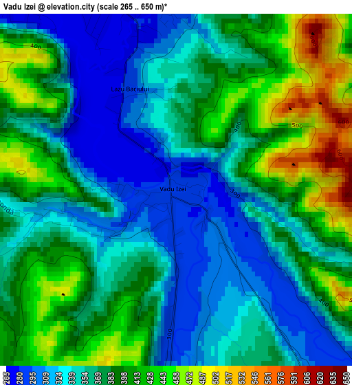 Vadu Izei elevation map