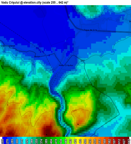 Vadu Crişului elevation map