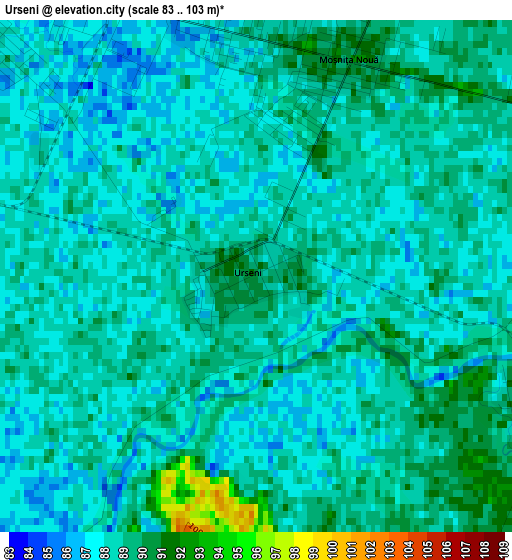 Urseni elevation map