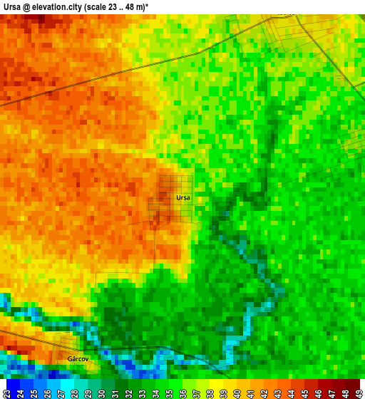 Ursa elevation map