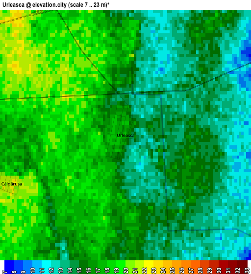 Urleasca elevation map