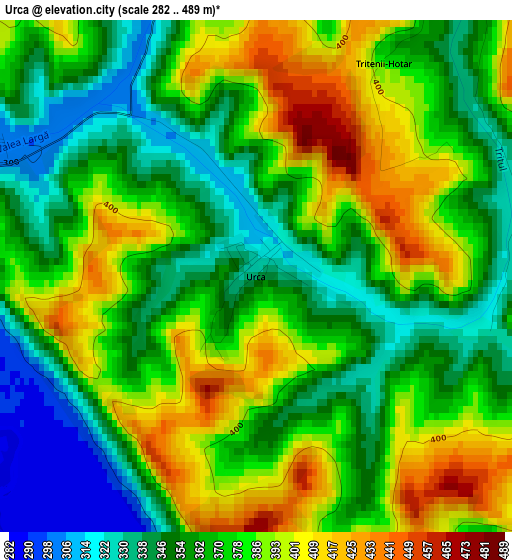 Urca elevation map