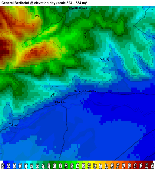 General Berthelot elevation map