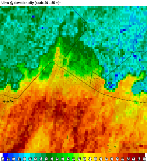 Ulmu elevation map