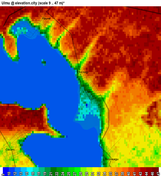 Ulmu elevation map