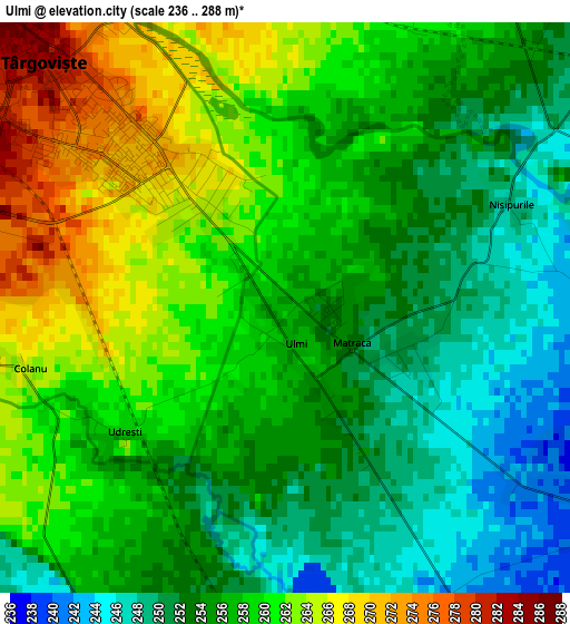 Ulmi elevation map