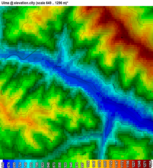 Ulma elevation map