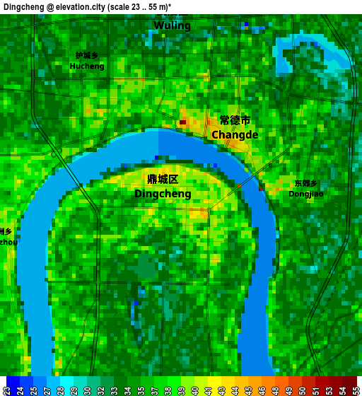 Dingcheng elevation map