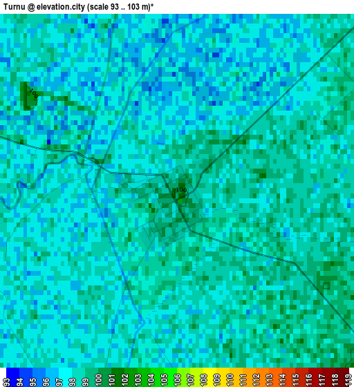 Turnu elevation map