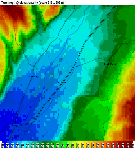 Turcineşti elevation map