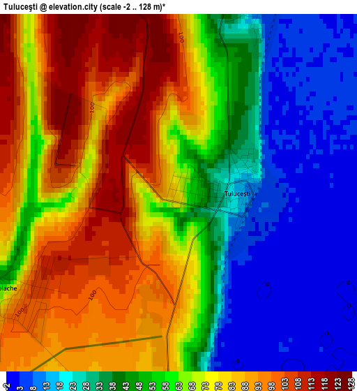 Tuluceşti elevation map