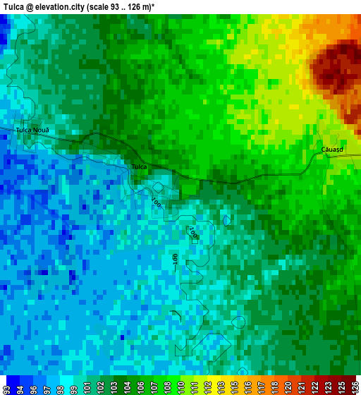 Tulca elevation map