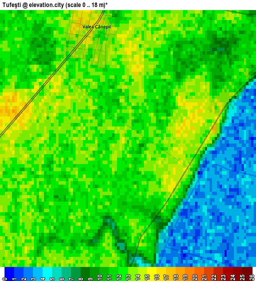 Tufeşti elevation map