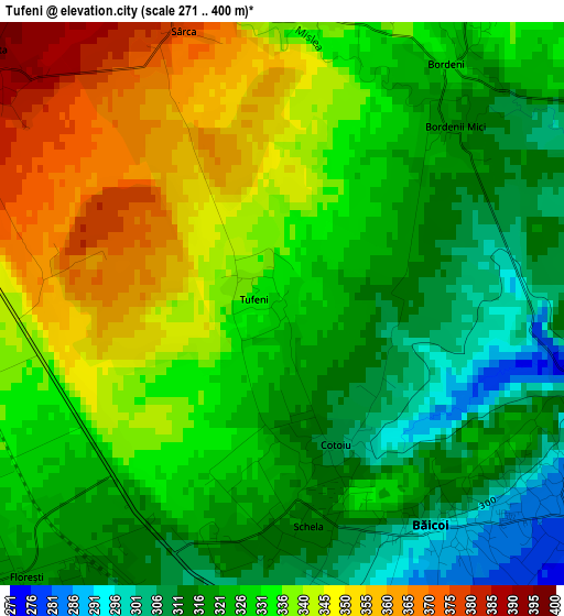 Tufeni elevation map