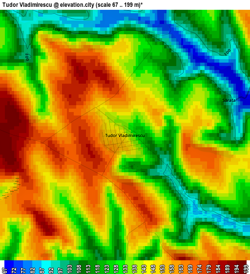 Tudor Vladimirescu elevation map