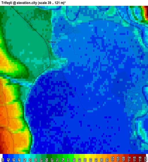 Trifeşti elevation map