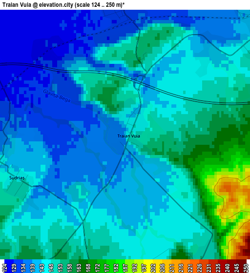 Traian Vuia elevation map