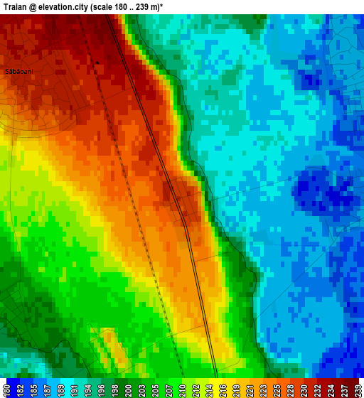 Traian elevation map