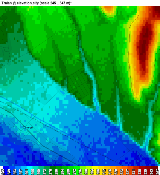 Traian elevation map