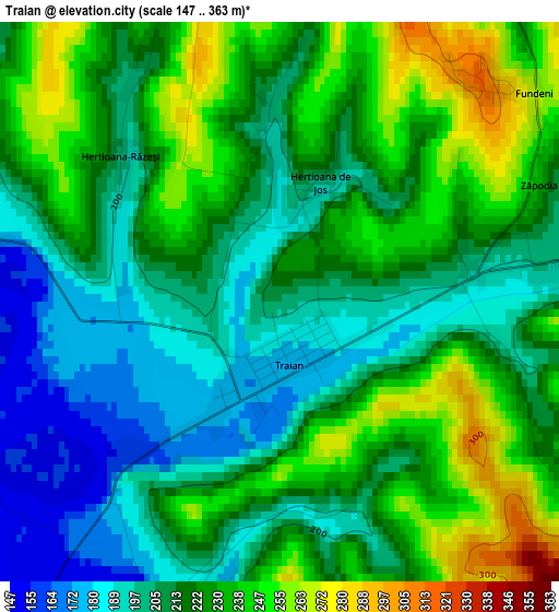 Traian elevation map