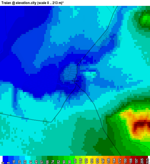 Traian elevation map