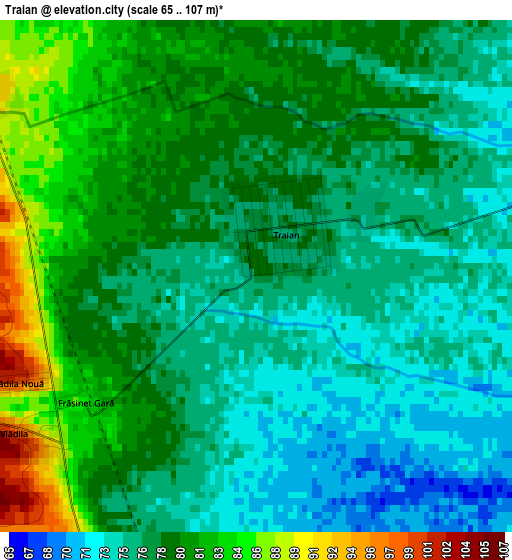 Traian elevation map