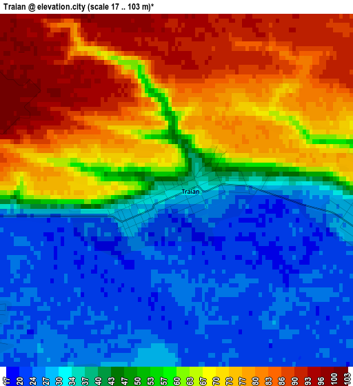 Traian elevation map