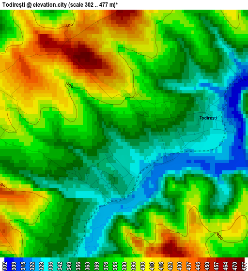 Todireşti elevation map