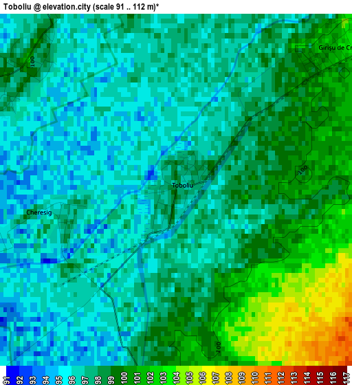 Toboliu elevation map