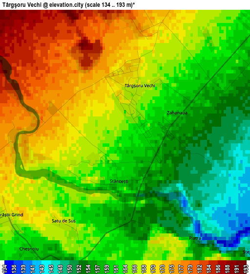 Târgşoru Vechi elevation map