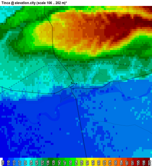 Tinca elevation map