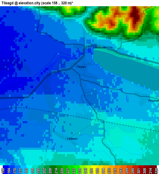 Tileagd elevation map