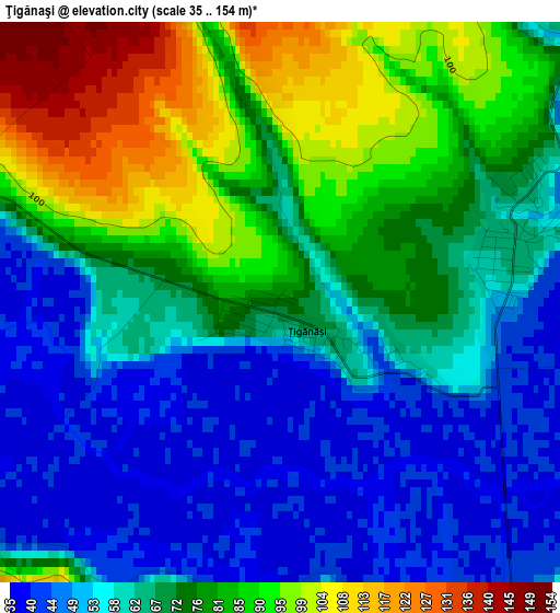 Ţigănaşi elevation map