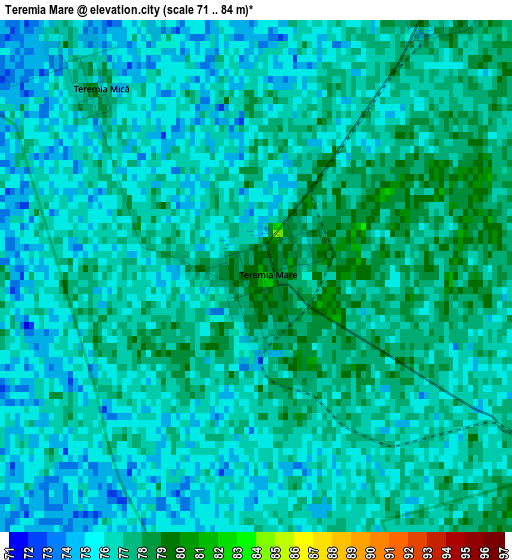 Teremia Mare elevation map